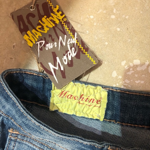 Bedazzled straight leg distressed denim jeans NWT - Picture 8 of 8